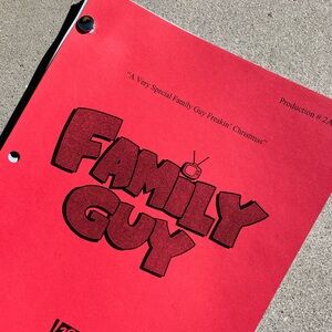 Family Guy 1999 Family Guy Freakin Christmas Production Used Record Draft Script
